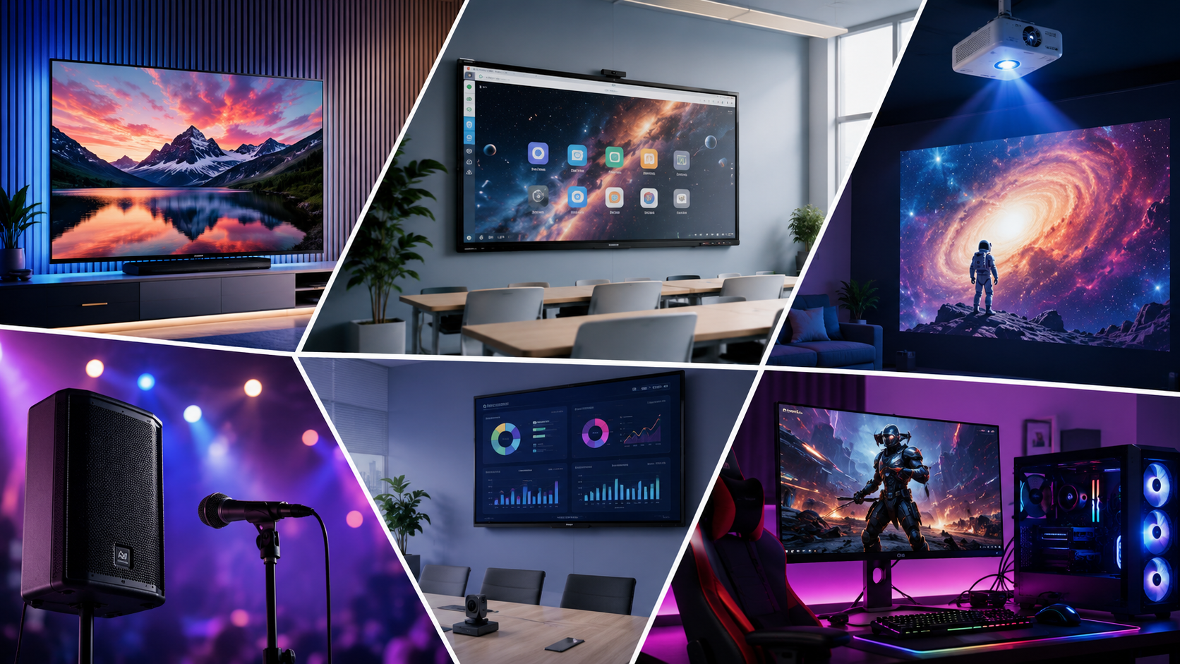 Pantalla y equipo de entretenimiento